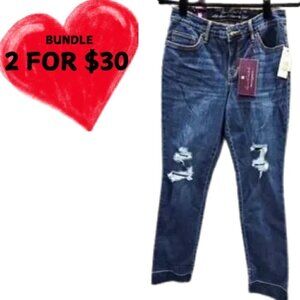 Gloria Vanderbilt Slim Straight Mid, Rise Flex, Stretch, Dark Wash Jeans